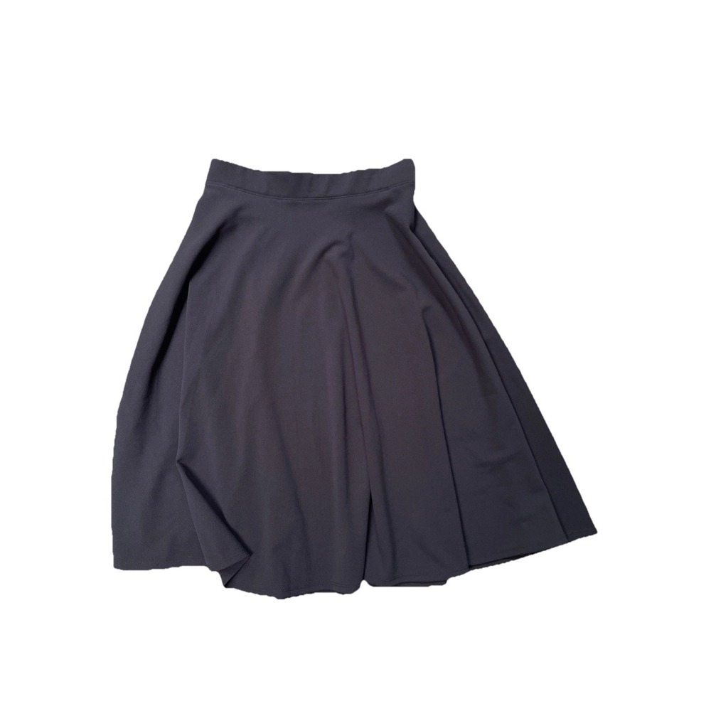 Lara Fashion Womens Small‎ Black A-Line Skirt Elastic Waist Knee Length Stretch